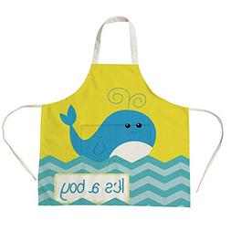 3D Printed Cotton Linen Big Pocket Apron,Gender Reveal Decor
