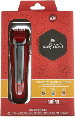 Old Spice Beard & Head Trimmer, powered by Braun, Red/Black