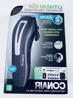 Conair Lithium Ion Rechargeable Cordless Hair Clipper 20pc K